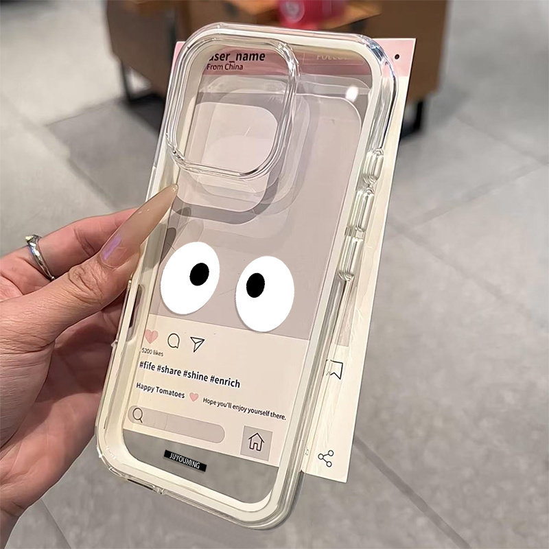 غطاء هاتف شفاف بتصميم عين بسيط - مراجعة Samsung Galaxy A55 وسعره